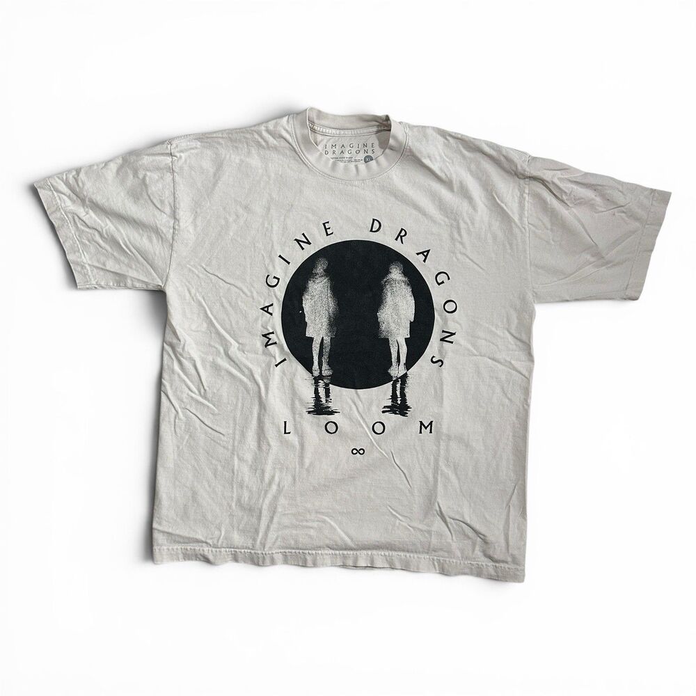 Imagine Dragons Official LOOM World Tour 2024 Merch Cream T Shirt XL Music